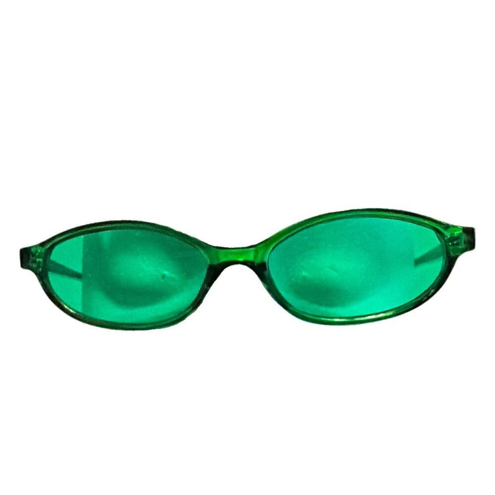 GUVIVI Women's Retro Oval Sunglasses Green Tinted Lightweight UV400